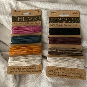 Darice Hemp and Bamboo Cord Set